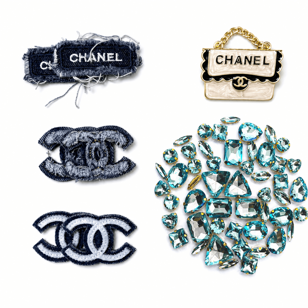 Parisian Denim & Icy Blue DIY Starter Patches Kit