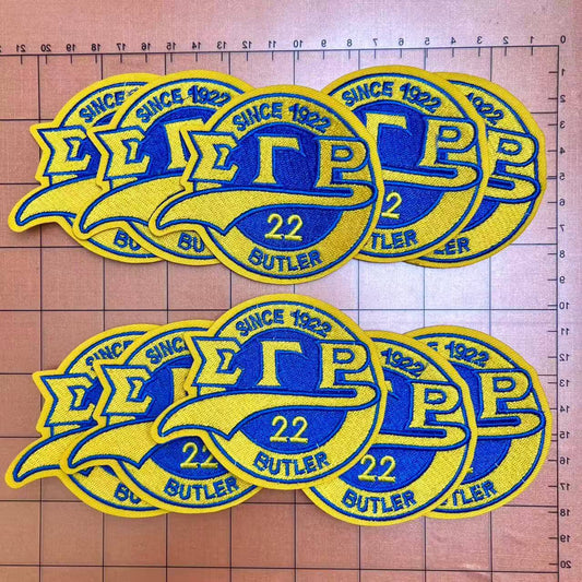 Iron-on Patches- round sigma gamma rho badge*10 pcs