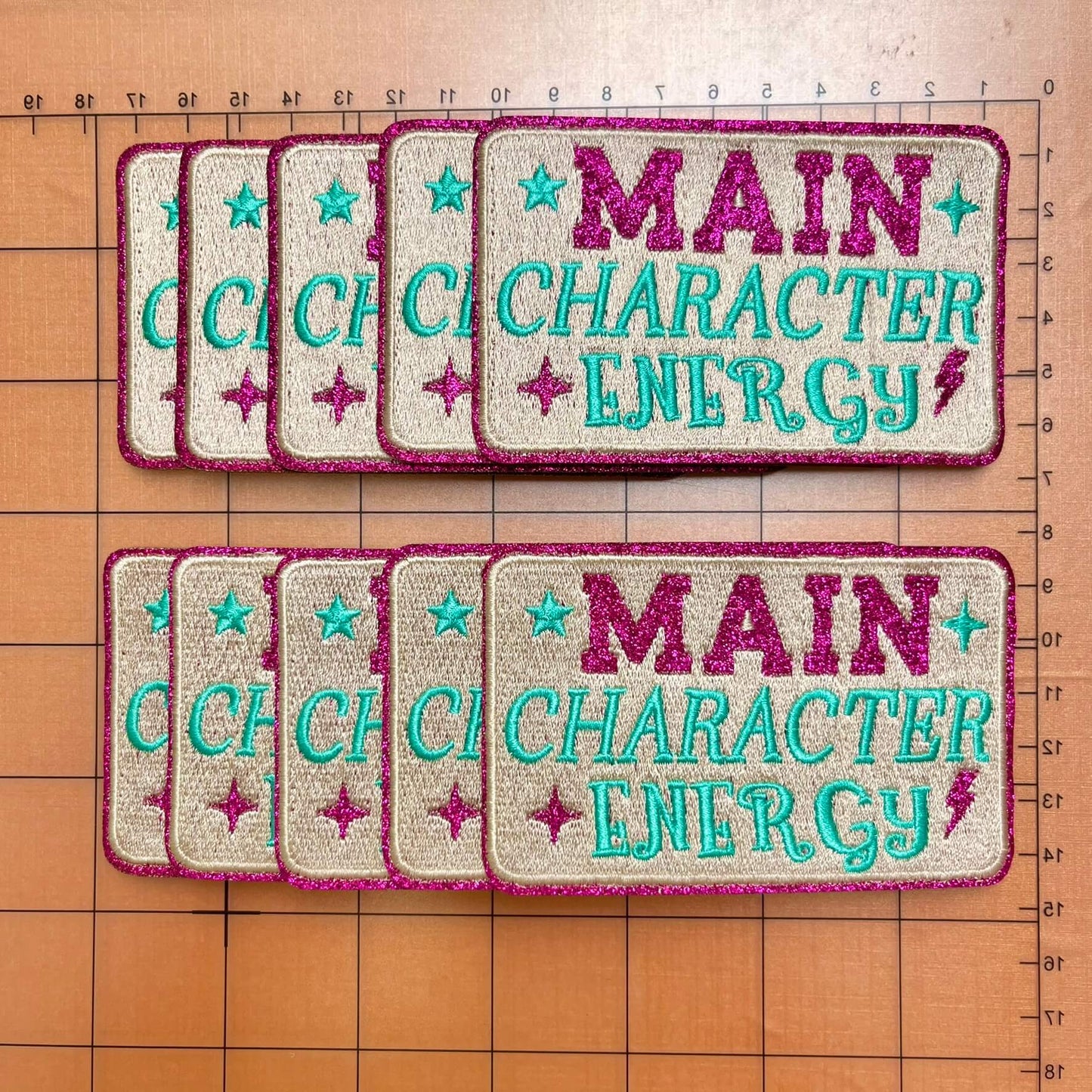 Iron-on Patches-"MAIN CHARACTER ENERGY"*10 pcs