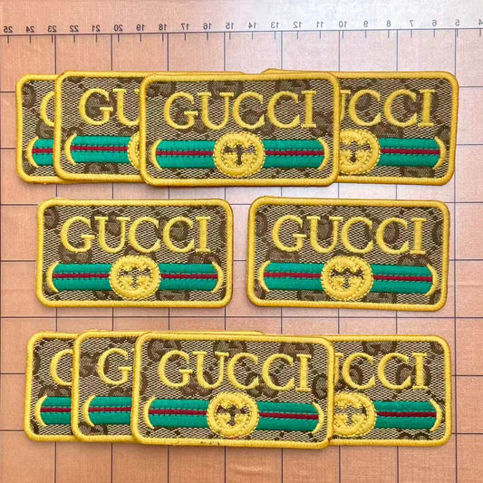 Iron-on Patches- rectangular gg labels*10 pcs