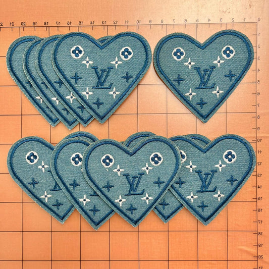 Iron-on Patches-denim Lulu heart*10 pcs
