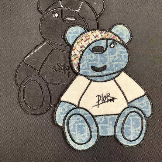 Big Sew-on Patches- demin di0r bear*1