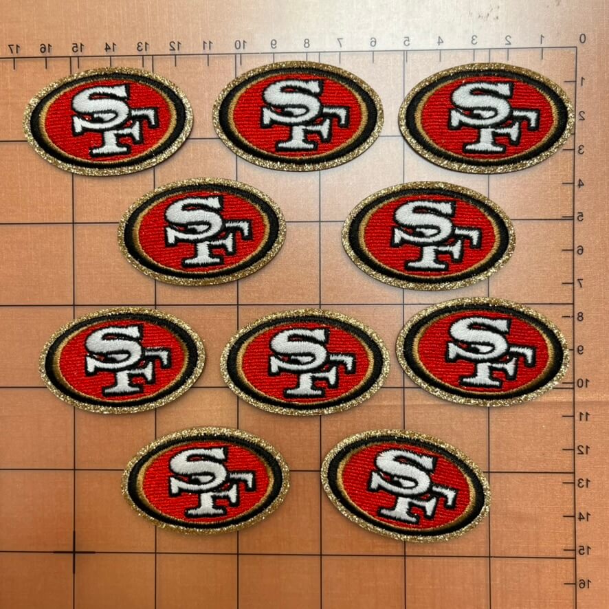 Iron-on patches- football team badge 5.1cm SF*10 pcs