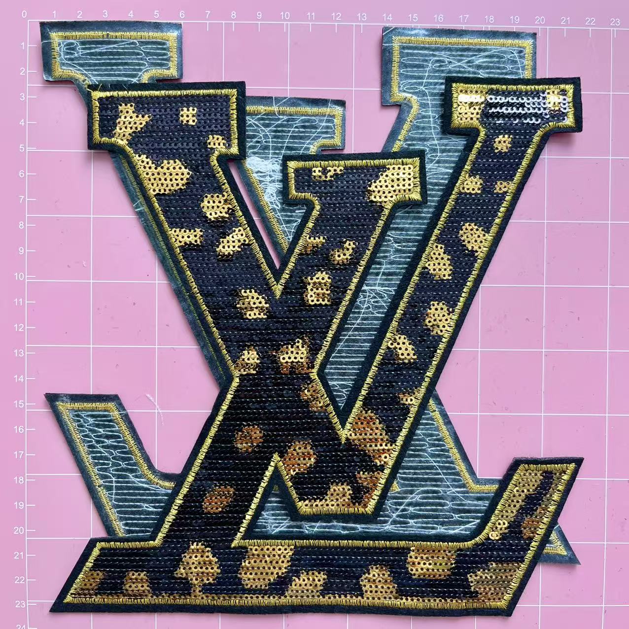 Iron-on Patches- lulu cheetah sequin*2 pcs