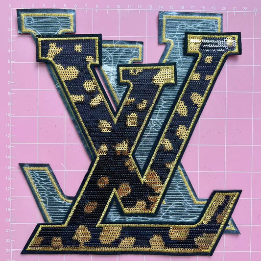 Iron-on Patches- lulu cheetah sequin*2 pcs