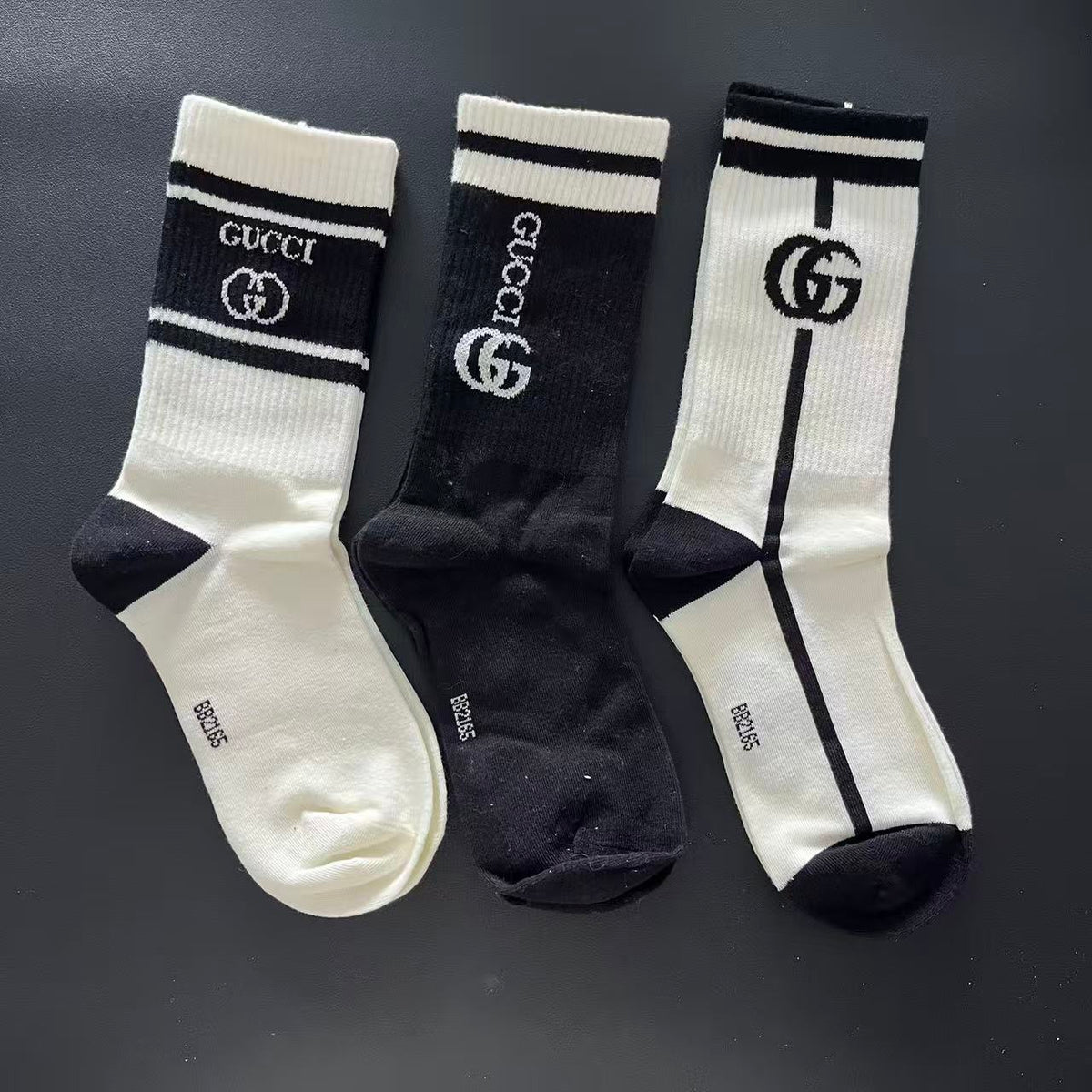 Black&white G Crew Socks 4-Pack