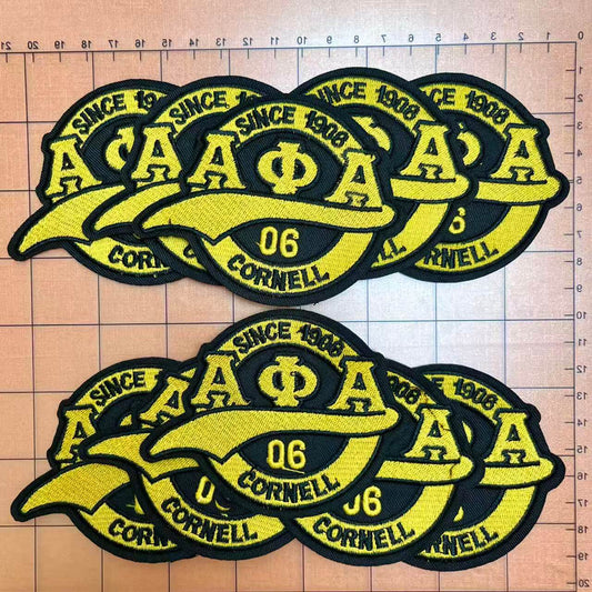 Iron-on Patches- round alpha badge*10 pcs