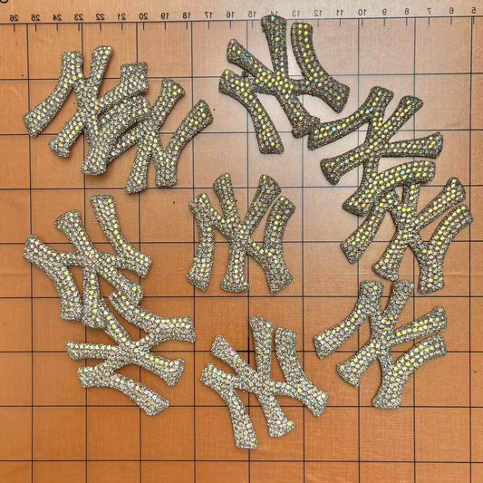 Iron-on Bling Patches- mermaid silver ny*10 pcs