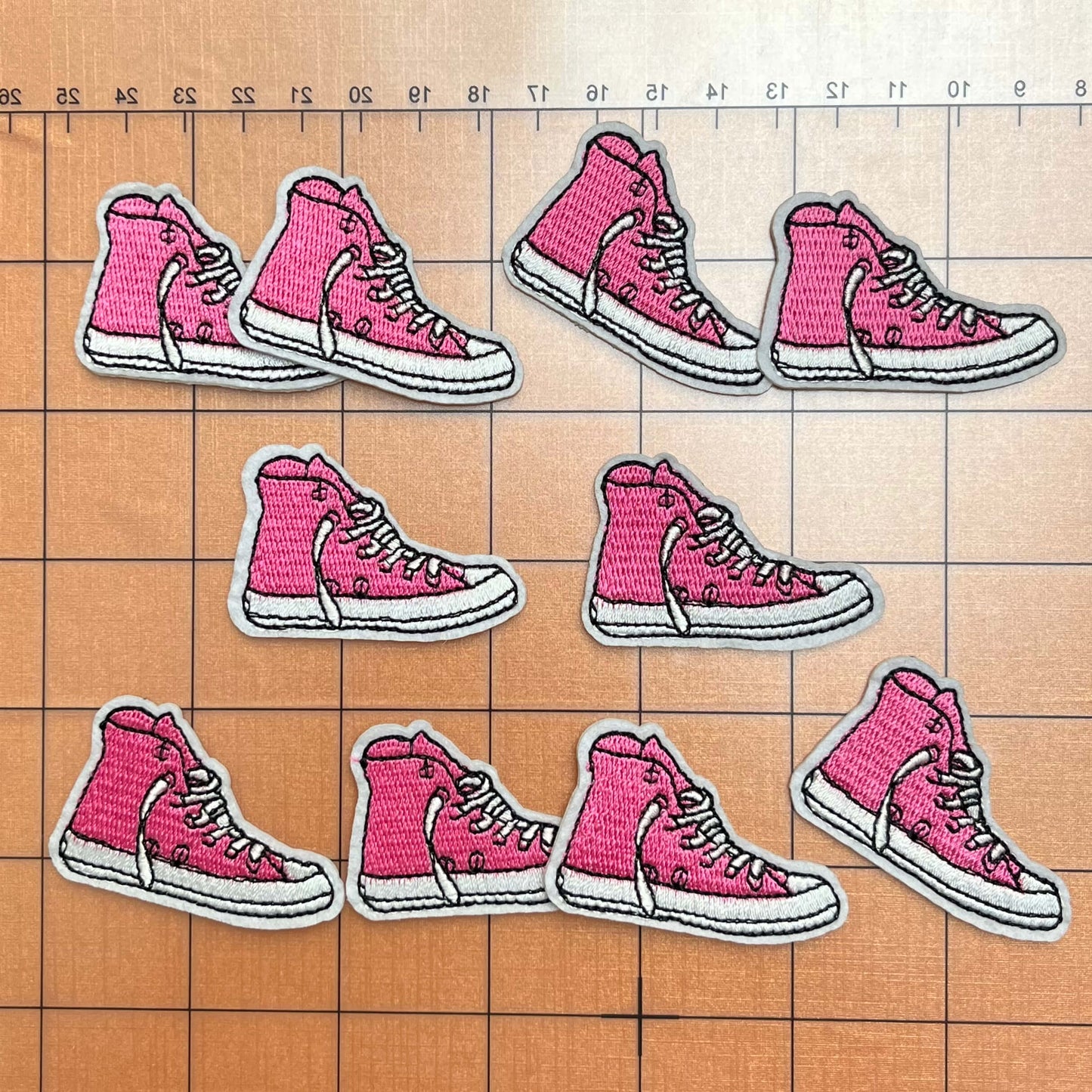 Iron-on Patches- pink sneakers*10 pcs
