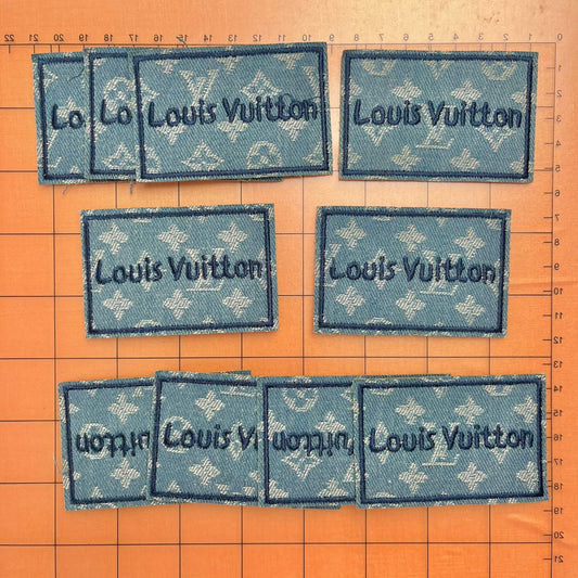 Iron-on Patches- denim Lulu label*10 pcs