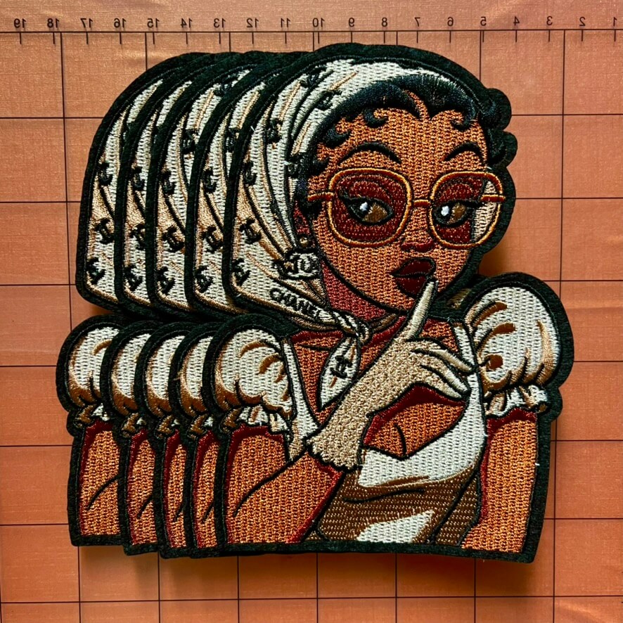 Iron-on Patches- big 15cm Brown Betty in cc*5/10 pcs