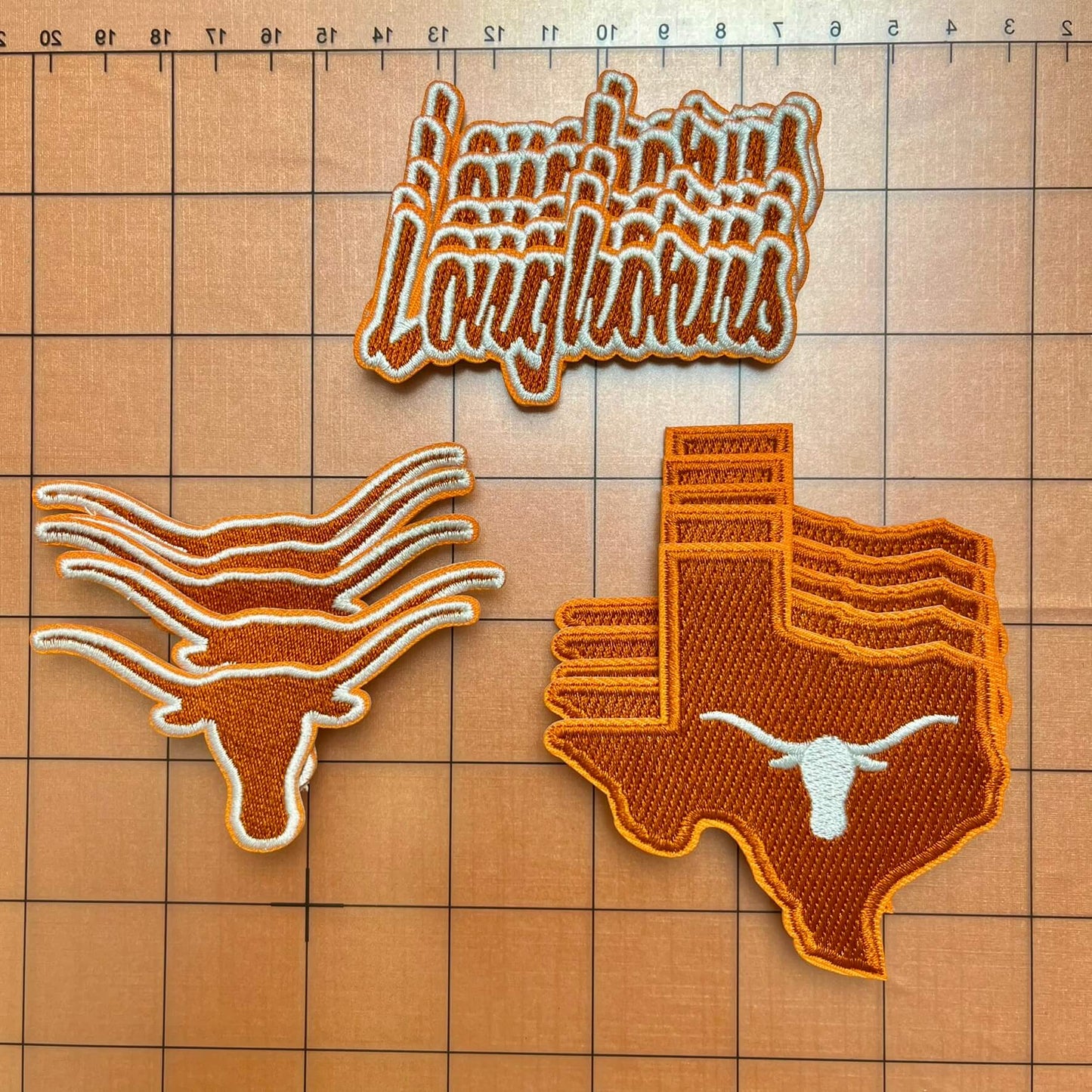 Iron-on patches- football team badge LSU Longhorns bundle*20 pcs(5 of each)