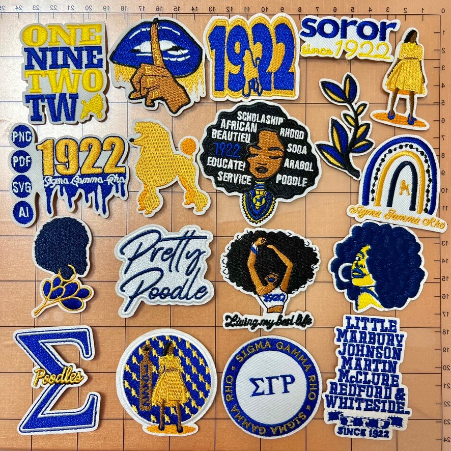 Iron-on Patches- Sigma Gamma Rho combo*18 pcs