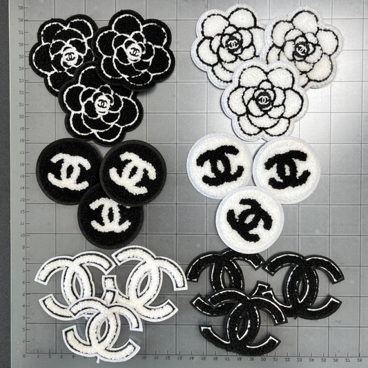Sew/glue-on Patches- bulk&white cc combo*18 pcs