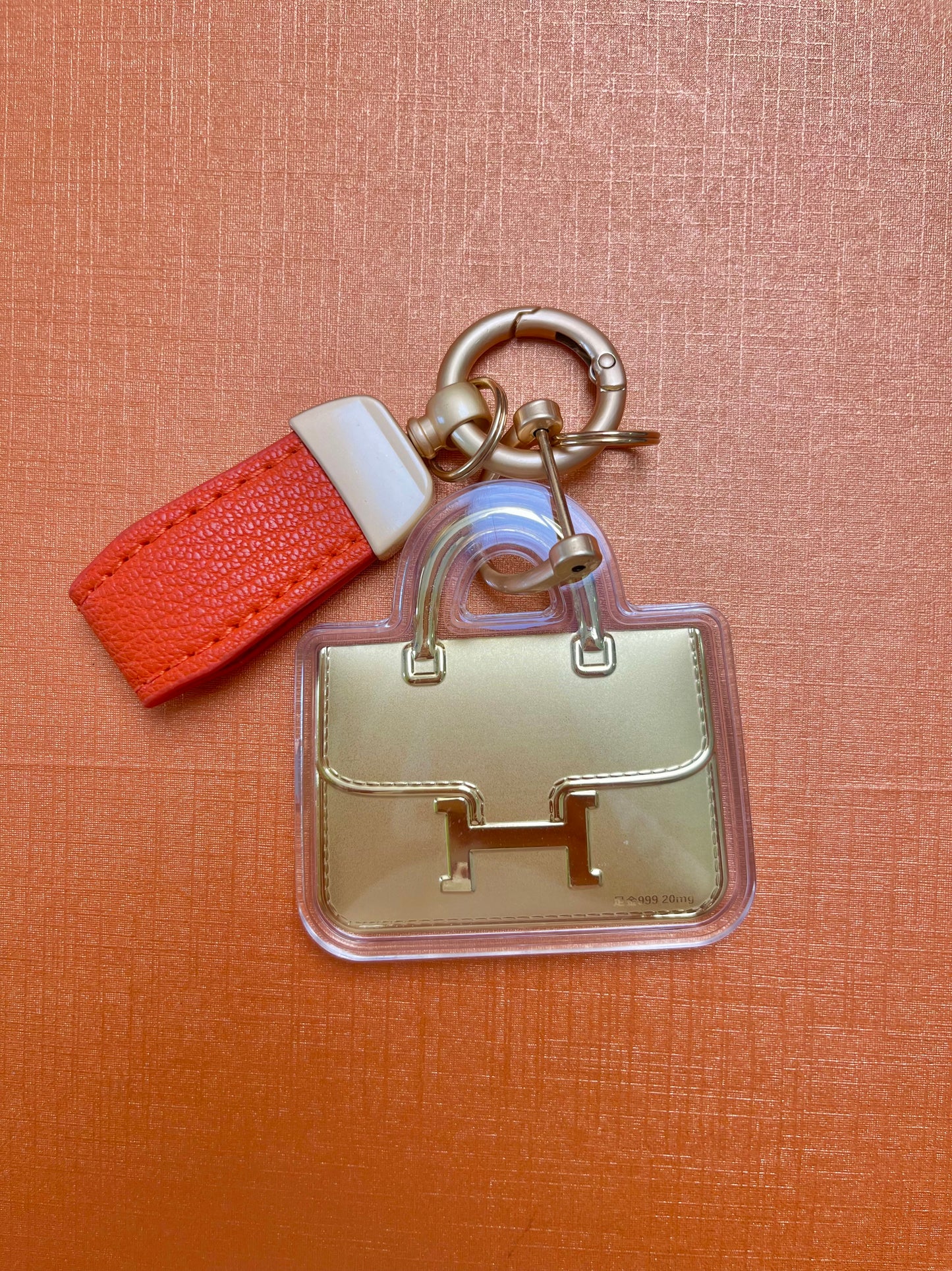 Golden keychain- bougie purses (Au999 20mg)
