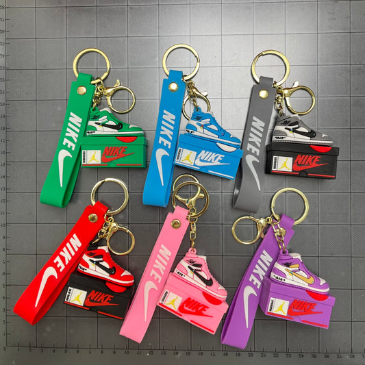 Silicone Keychains Set- nk sneaker on the box