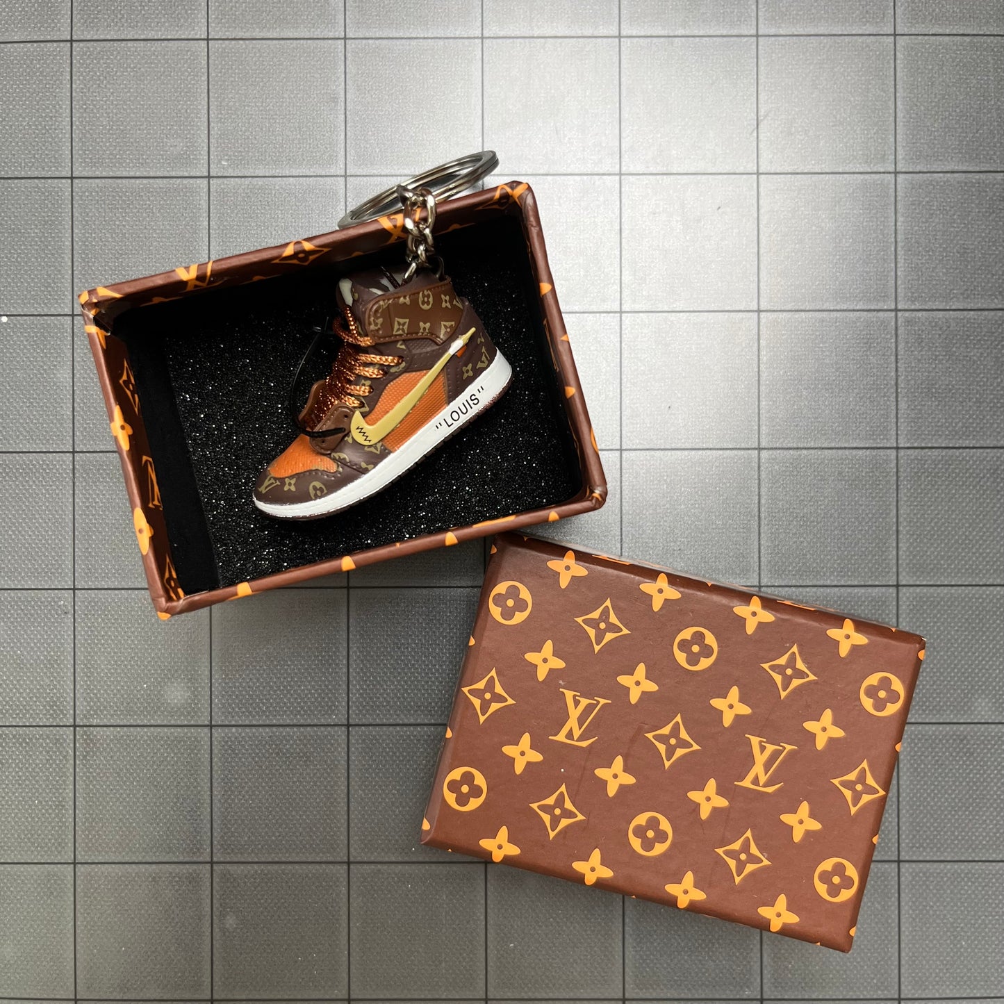 Keychain Collection- Lulu&nk sneaker with a box