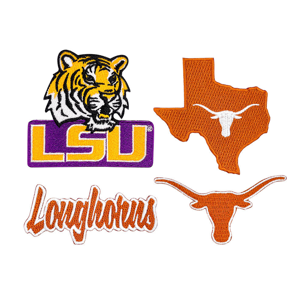 Iron-on patches- football team badge LSU Longhorns bundle*20 pcs(5 of each)