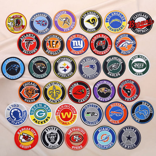 Iron-on patches- football team badges bundle*33 pcs/10 pcs of each