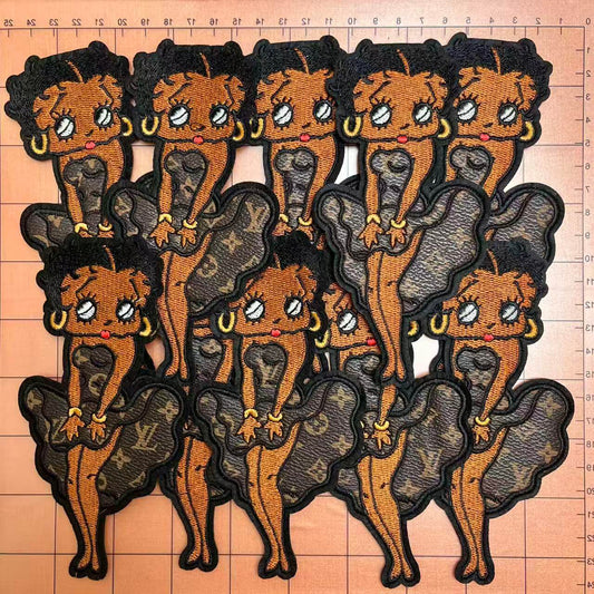 Iron-on Patches- Brown Betty in Lulu leather*10 pcs
