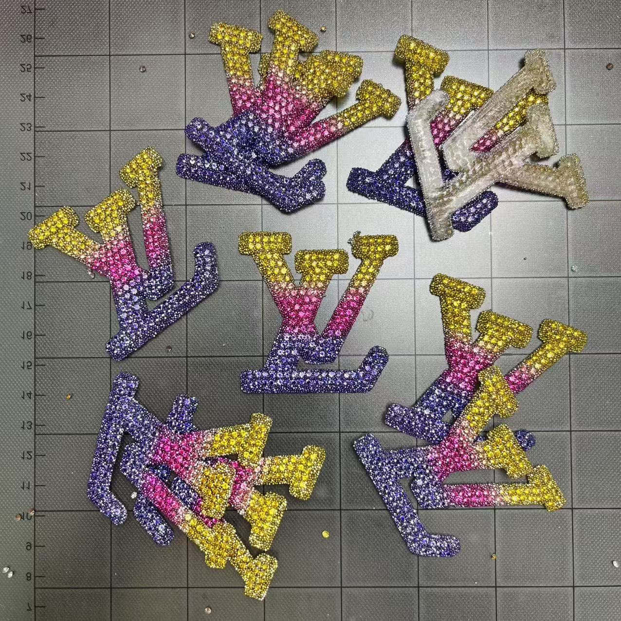 Iron-on Bling Patches- rainbow Lulu *10 pcs