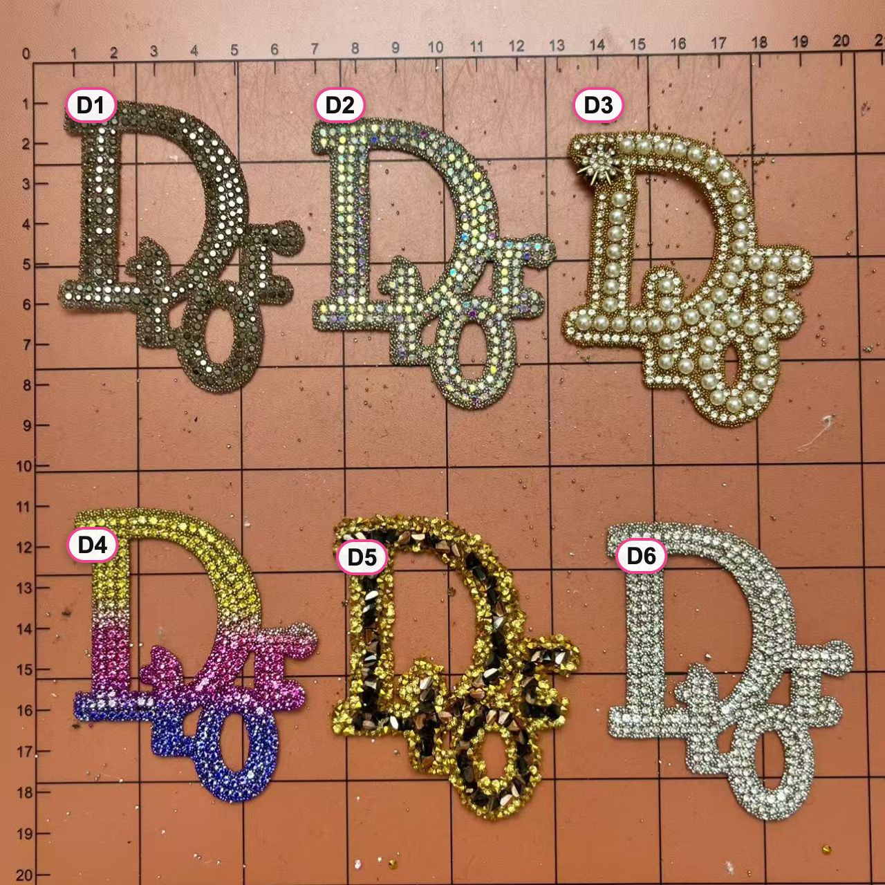Pick Any 3! D-Style Iron-on Bling Patches Mix & Match
