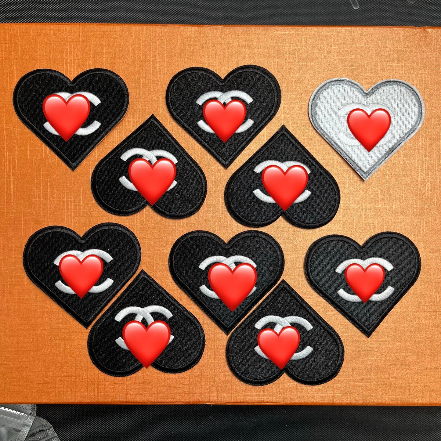 Iron-on Patches-cc heart*10 pcs