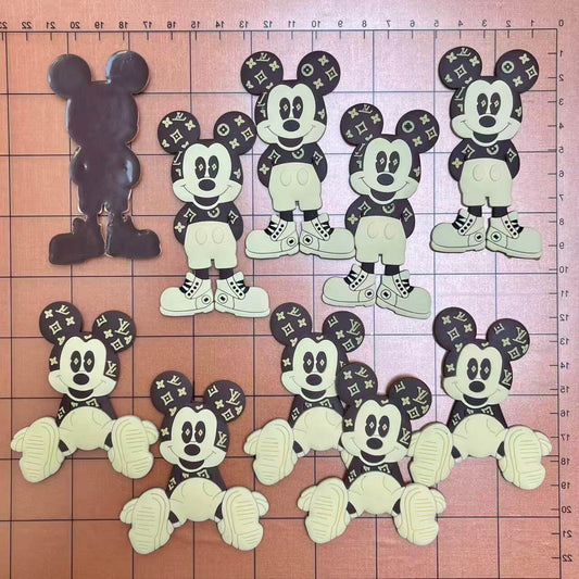 Glue-on Patches- silicone Lulu m'k mouse*10 pcs