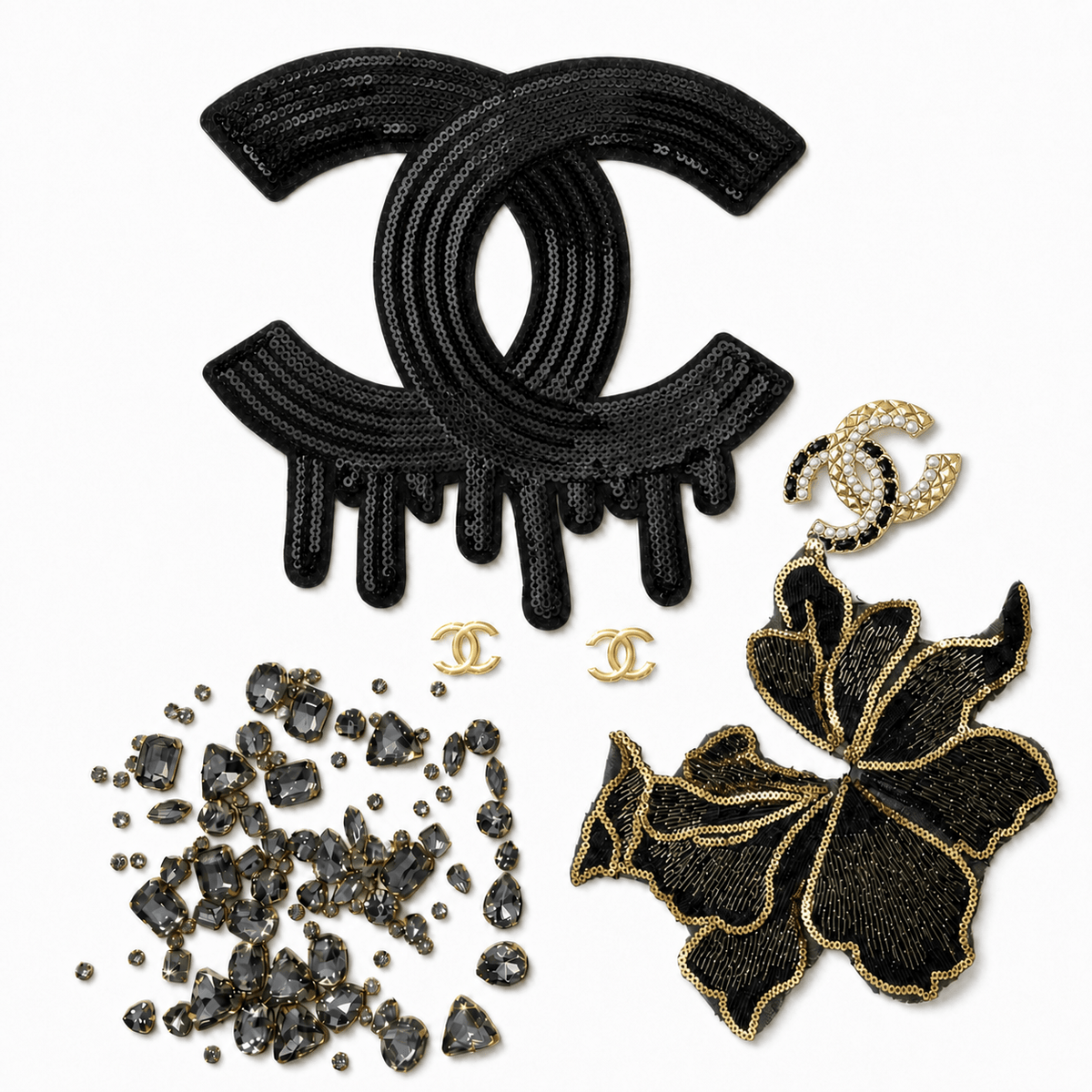 Black Golden Crush | DIY Starter Patches Kit