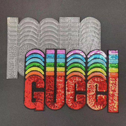 Big Iron-on Patches- rainbow gg*2 pcs