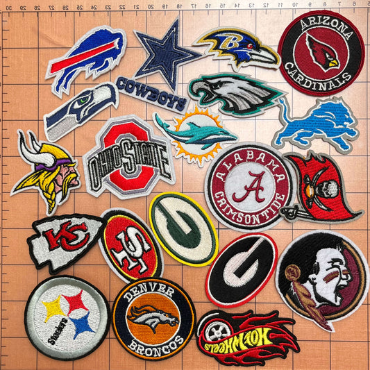 Iron-on Patches- football team badges*20 pcs