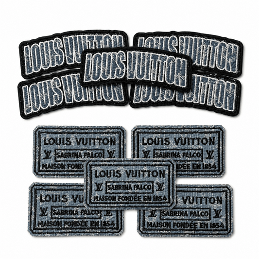 Iron-on Patches- denim label set*10 pcs