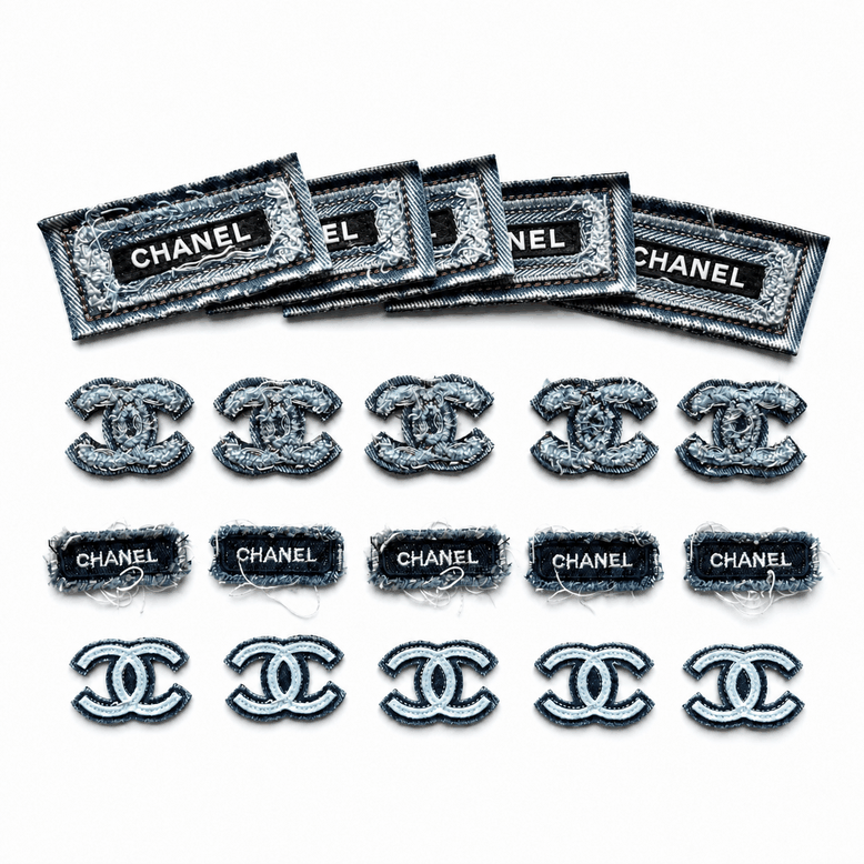 Sew-on Denim Blue Cocoa Patches Set*20pcs