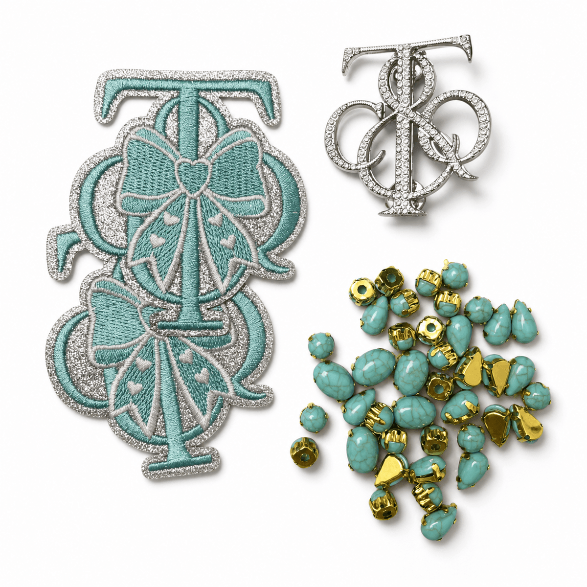 Tiffani Bow & Turquoise DIY Starter Patches Kit