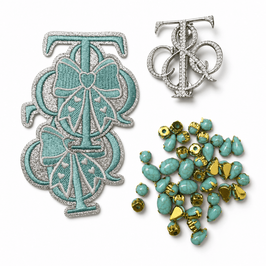 Tiffani Bow & Turquoise DIY Starter Patches Kit
