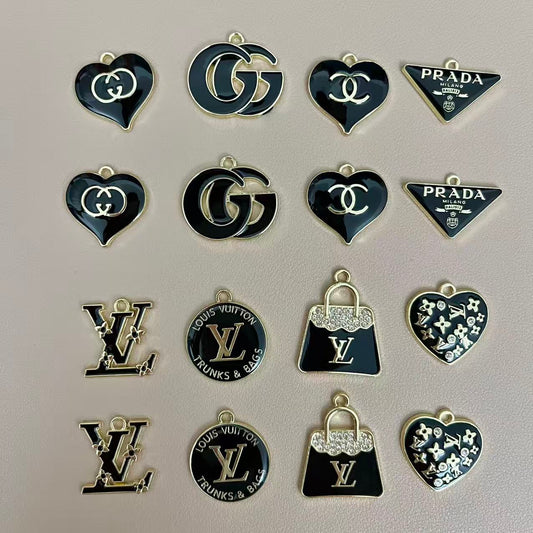 Golden Black Pendants Charm Collection for Jewelry Making