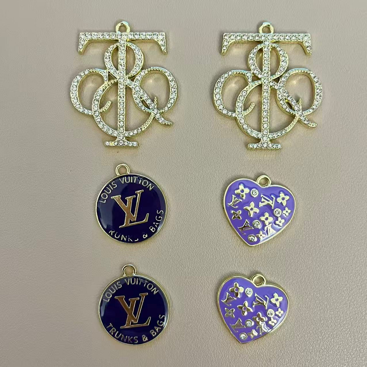 Purple Enamel Charm Collection for Jewelry Making