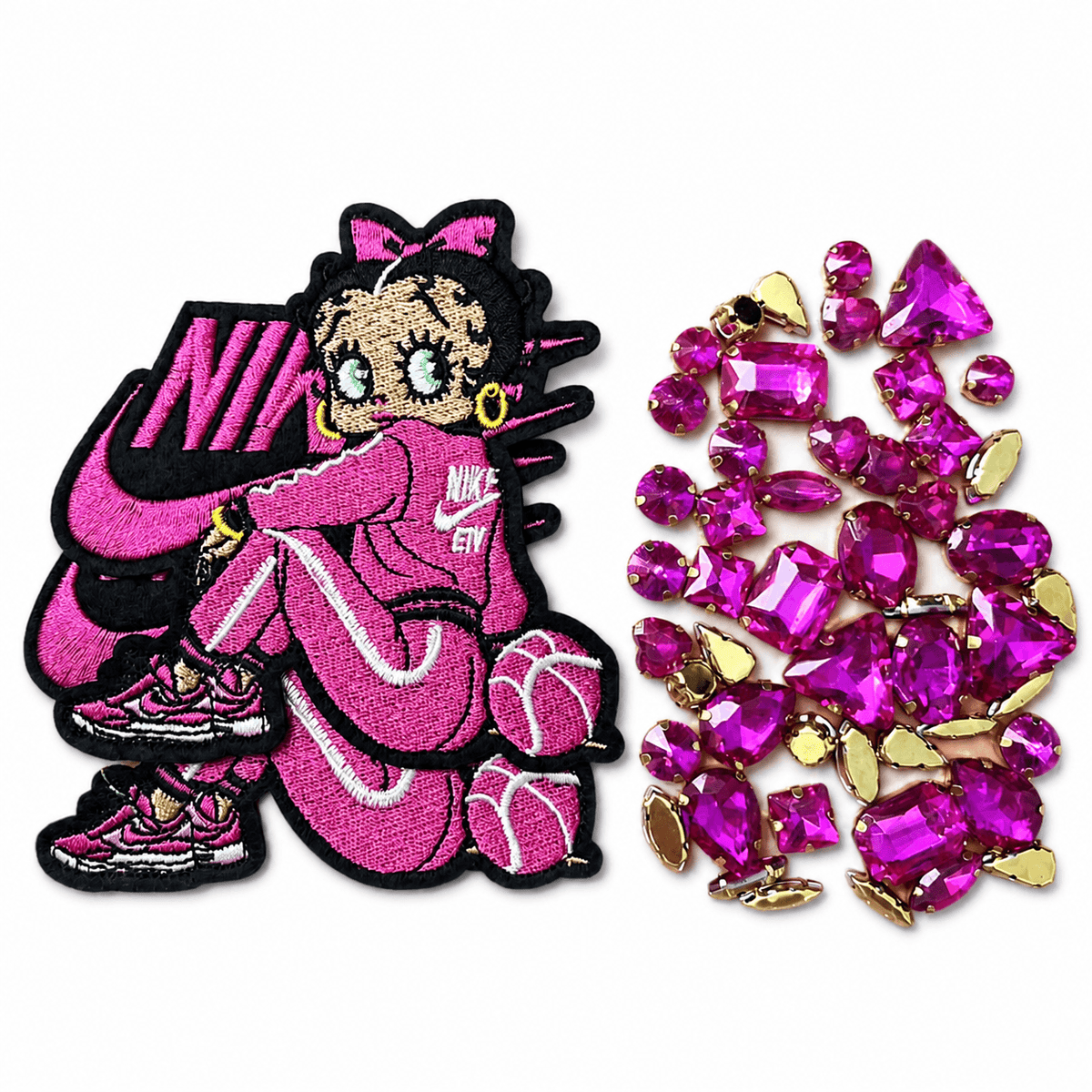 Pink Sport Girl DIY Starter Patches Kit