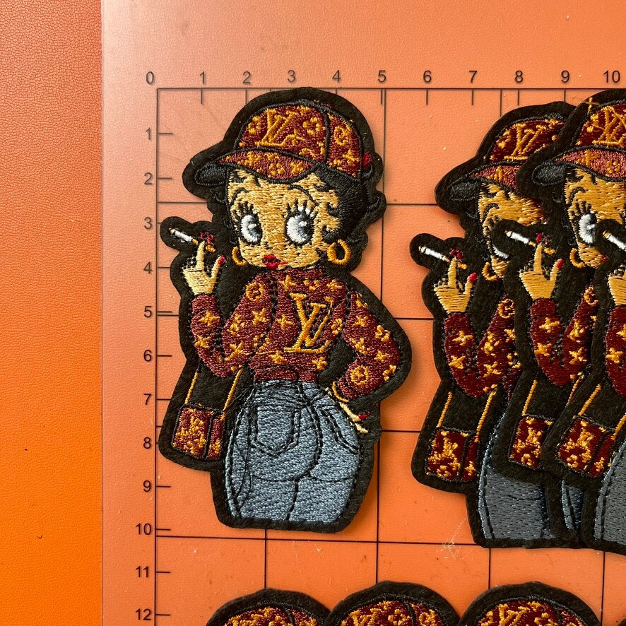 Iron-on Patches- girl in brown*10 pcs