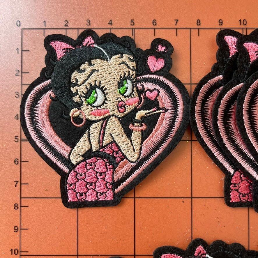 Iron-on Patches- girl in love*10 pcs