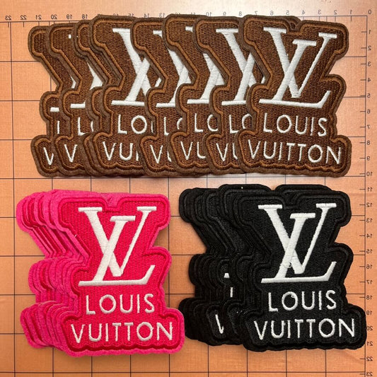 Iron-on Patches- 3-colored Lulu logo and name bundle*30 pcs