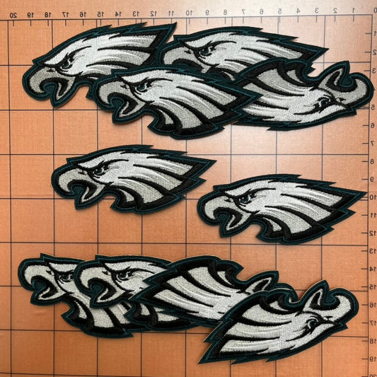 Iron-on patches- football team badge 9cm EAGLES*10 pcs