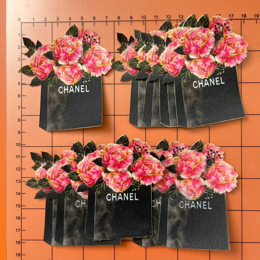 Iron-on Patches- flowers in the blk paper bag*10 pcs