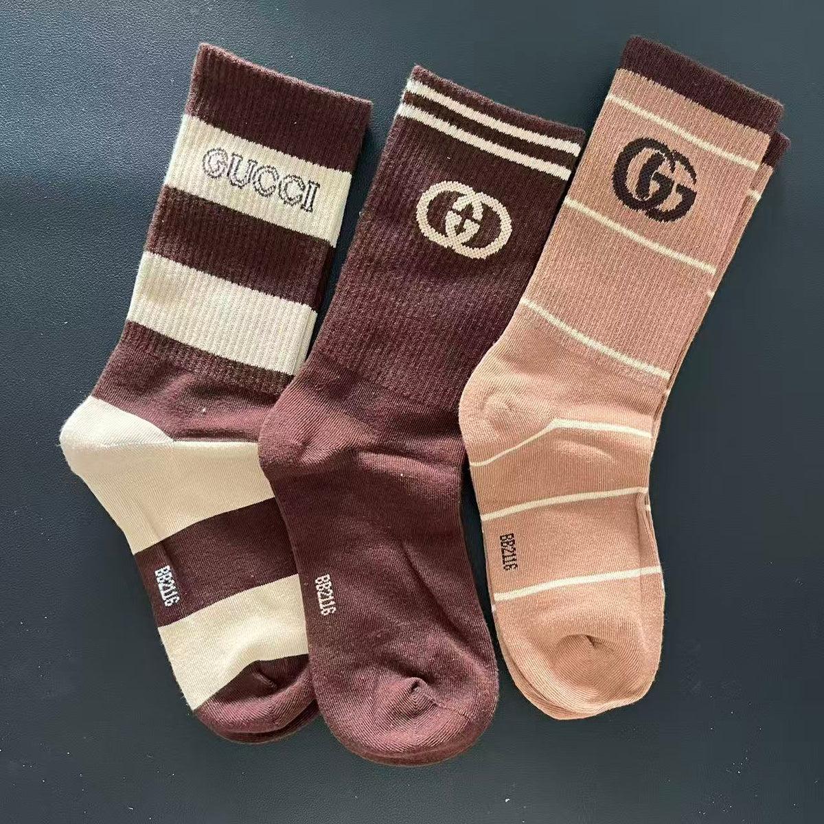 Brown G Crew Socks 5-Pack