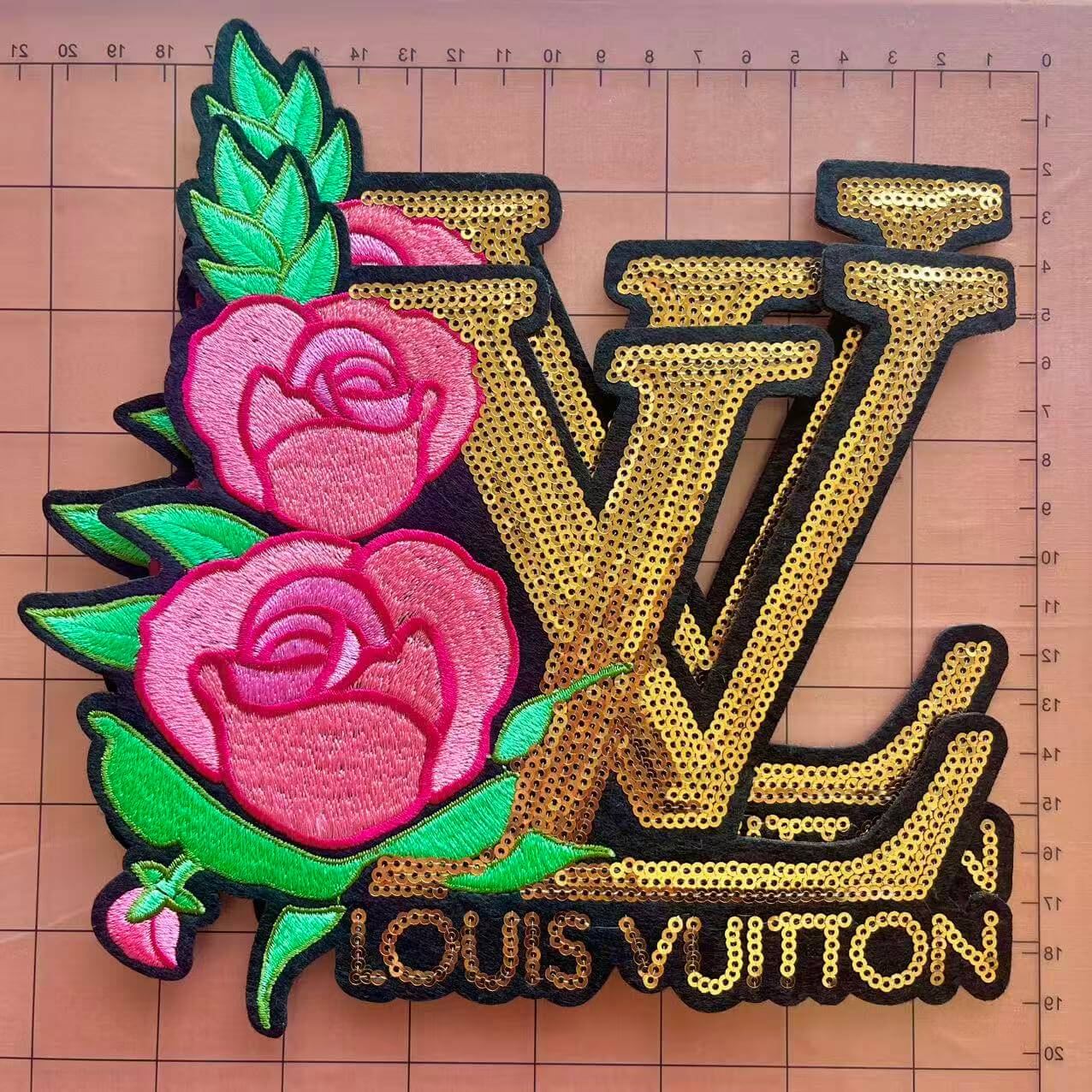 Iron-on Patches- Lulu with flora sequin*2 pcs