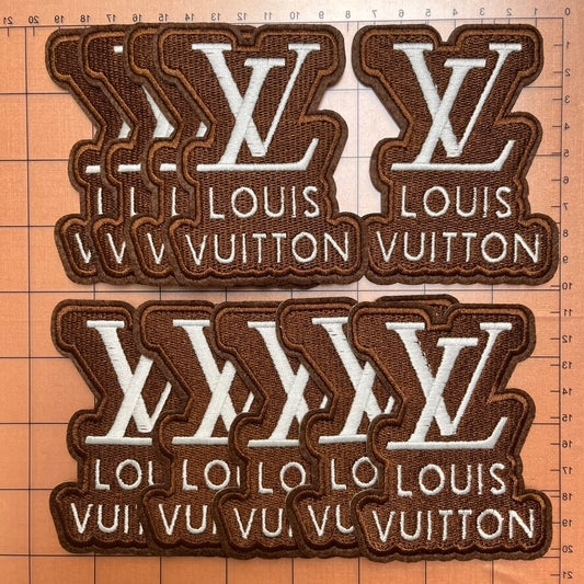Iron-on Patches- brown Lulu logo and name*10 pcs