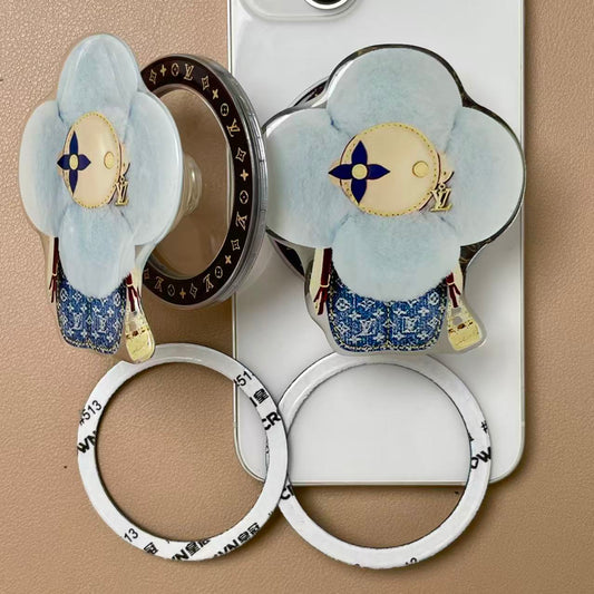 Magnet Phone Case Hand Grip - Blue Doll