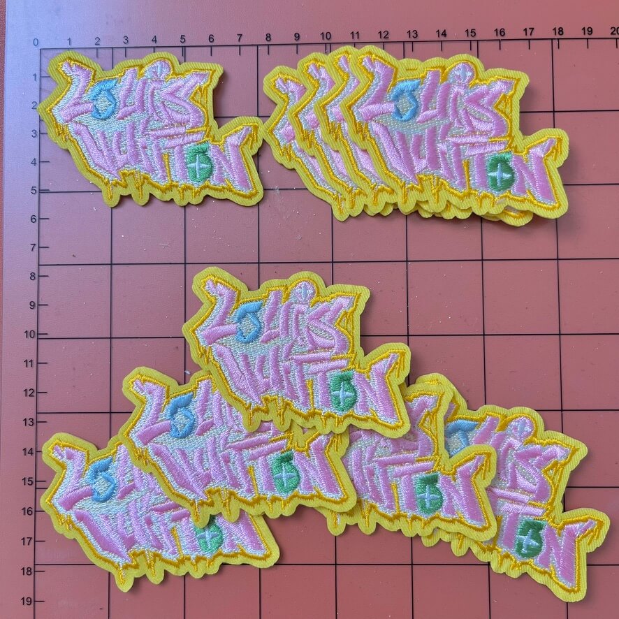 Iron-on Patches- macaroon-colored L words*10 pcs