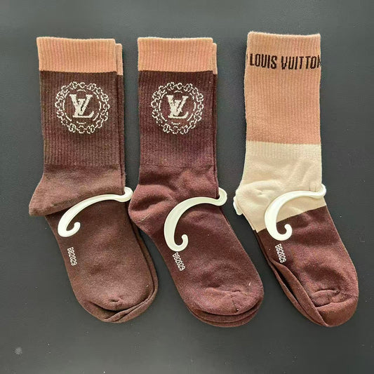 Classic Brown Crew Socks 3-Pack