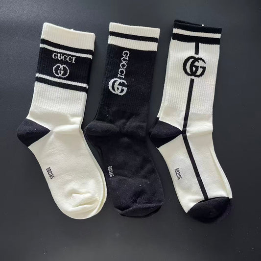 Black&white G Crew Socks 4-Pack